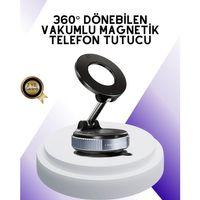 Manyetik Araç Telefon Tutucu 360 Derece Dönebilen Vakumlu Stand