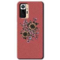 MRCİLETİSİM Xiaomi Redmi Note 10 Pro Kılıf HD Desen Baskılı Arka Kapak + Temperli Cam - Retro Çiçek