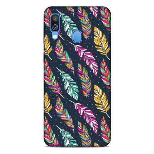 Samsung Galaxy A40 Kılıf Desenli Özel Seri Tüyler (13) Silikon Kap
