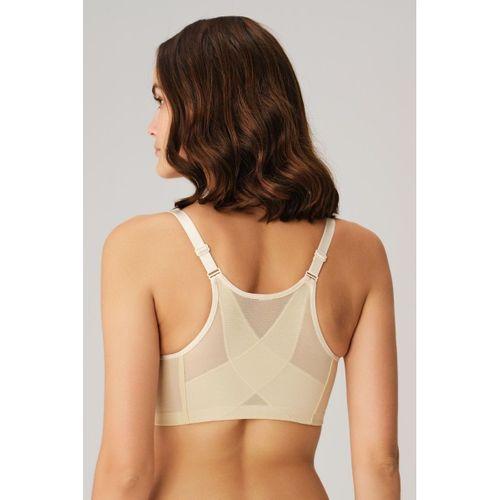 Balensiz Desteksiz Dolgusuz Geniş Askılı Toparlayıcı Önden Açılan Sırt Destekli Küçültücü Sütyen Ten