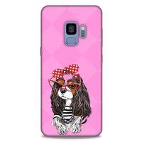 Animax Kurdelalı Spaniel Samsung Galaxy S9 Kılıf Desenli Silikon