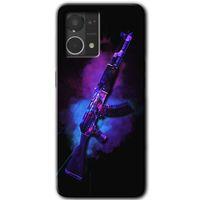 MRCİLETİSİM Oppo Reno 7 4G Kılıf HD Desen Baskılı Arka Kapak+Temperli Cam - AK