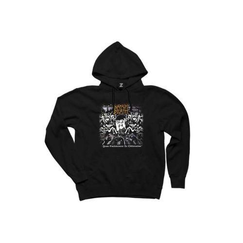 Napalm Death From Enslav Siyah Kapşonlu Sweatshirt Hoodie