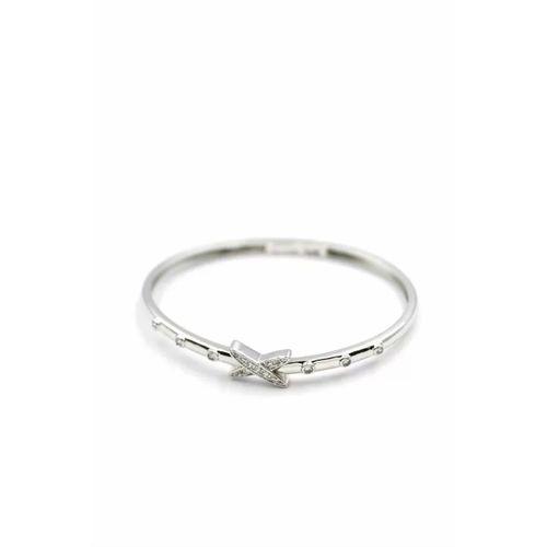 Taşlı Vip Bilezik - Gümüş