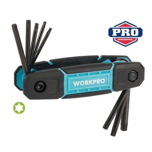 WORKPRO WP222030 8 Parça CR-V Çakı Tipi Torx Profesyonel Allen Anahtar Takımı