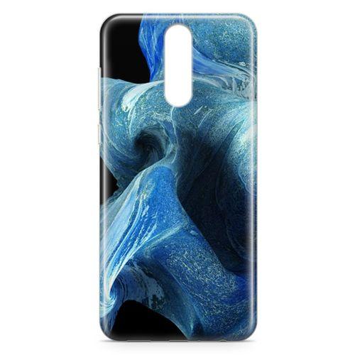 Huawei Mate 10 Lite Kılıf Mavi Kumlar Arka Kapak Koruma Desenli Full Koruyucu