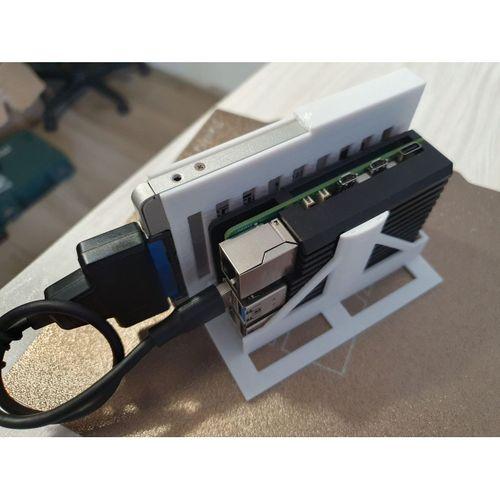 Raspberry Pi 5 Pasif Soğutmalı + SSD Stand - 6909971