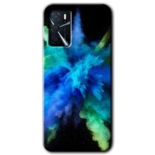 MRCİLETİSİM Oppo A16 Kılıf Baskılı Kapak - Karışım 1 + 5D Tam Kaplayan Cam