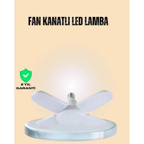 Yüksek Işık Güçlü Led Ampül 4 Kollu Katlanır Pervane Tasarım