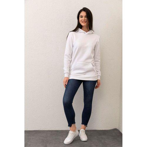 Unisex Kanguru Cepli Kapüşonlu Basic Sweatshirt