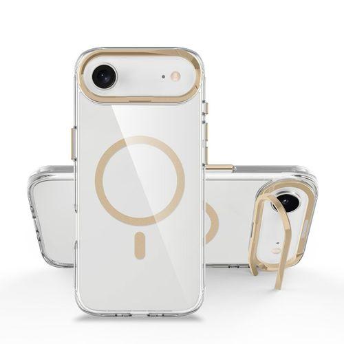 Apple iPhone 17 Air Kılıf M-safe Şarj Özellikli Airbagli Kamera Standlı Zore Azor Kapak