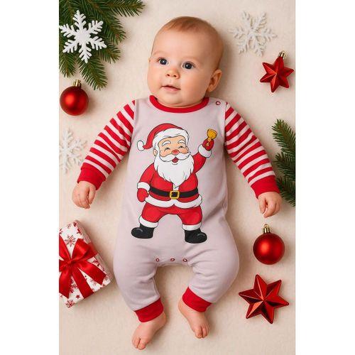 Noel Baba Detaylı Bebek Tulum % 100 Pamuk