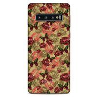 Samsung Galaxy S10 Kılıf Kelebek Etkisi (39) Liquid Crystal Kılıf Turuncu Yeşil