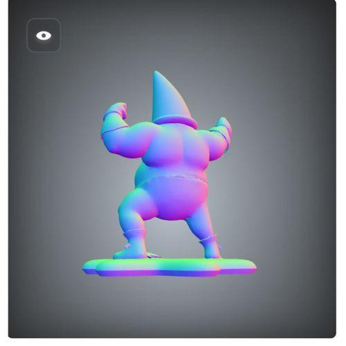 Chibi Style Patrick Star Superhero 3D Model-Kas’a bağlı SpongeBob Squarepants Karakter-6897582