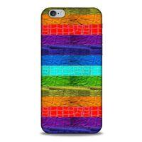 Apple Iphone 6S Kılıf Patchwork (38) Neo Hybrid Kılıf Yeşil Kırmızı Mor