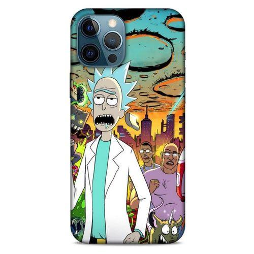 Apple iPhone 12 Pro Max Uyumlu Kılıf Rick And Morty (42) Rugged Armor Kılıf Story Train Morty