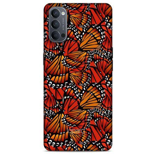 Oppo Reno 4 Kılıf Kelebek Etkisi (5) Koruma Kabı Beyaz Lacivert