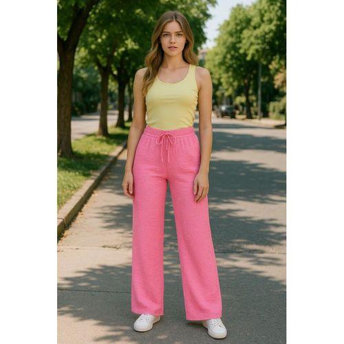 Kadın Beli Lastikli Pol Paça Pantolon