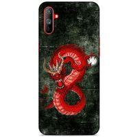 Oppo Realme C3 Kılıf Dragons (23) Ultra Koruma Kılıfı Tatoo Kırmızı Ejderha