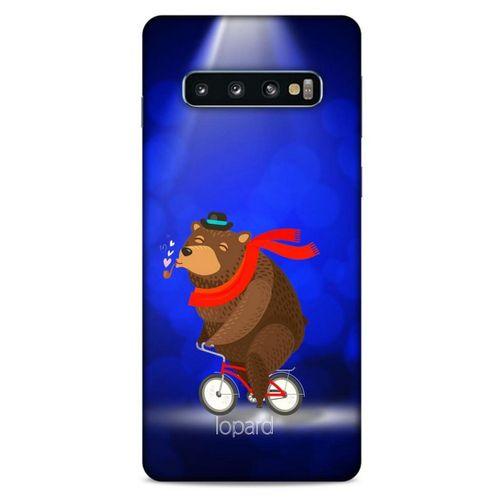 Samsung Galaxy S10 Kılıf FunnyMaX (43) Thin Fit Kılıf Lacivert Ayılı