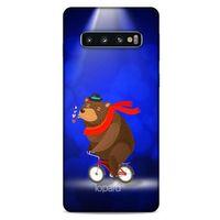 Samsung Galaxy S10 Kılıf FunnyMaX (43) Thin Fit Kılıf Lacivert Ayılı