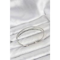 Dorika Model Pirinç Gümüş Renk Kadın Bileklik