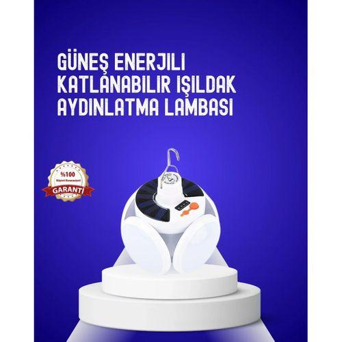 Usb Ve Solar Şarjlı Katlanabilir 5 Taraflı Led Lamba