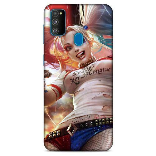 Samsung Galaxy M30s Uyumlu Kılıf Harley Quinn (16) Kalın Kılıf Karolina mavisi