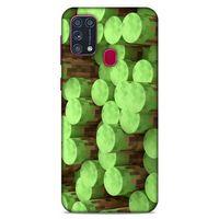 Lopard Samsung Galaxy M31 Uyumlu Kılıf PiXel (8) Baskılı Kılıf Yeşiller