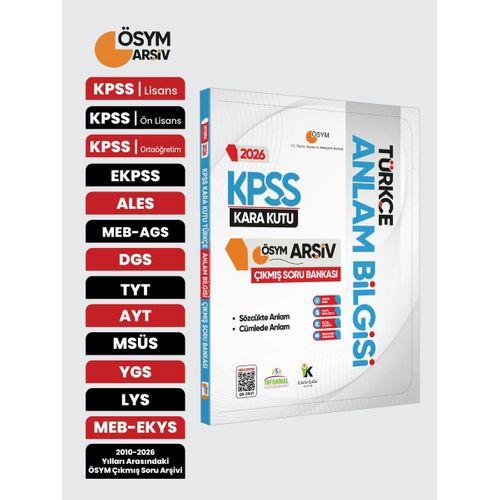 2026 KPSS Türkçenin Kara Kutusu ANLAM BİLGİSİ (Sözcük-Cümle) ÖSYM Çıkmış Çözümlü Soru Bankası