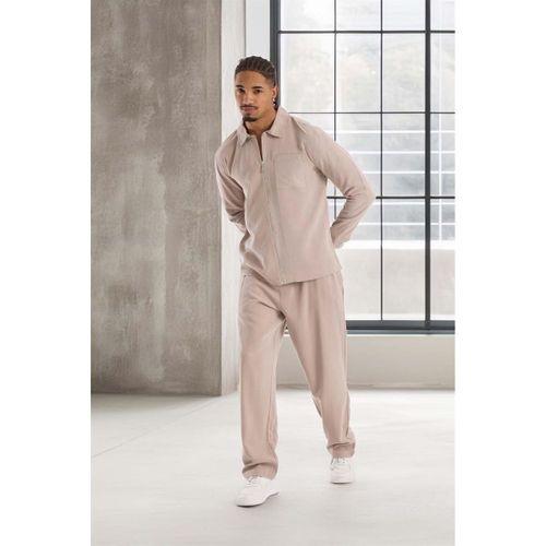 Baggy Kalıp Cupra Kumaş Jogger Erkek Eşofman Altı Pantolon - Bej