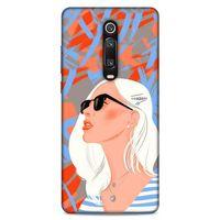 Lopard Xiaomi Mi 9T Uyumlu Kılıf Sürreal Yüzler ♀ (13) Silikon Kap Baskılı