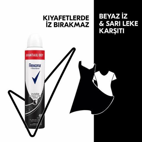 Rexona Invisible Black & White Kadın Sprey Deodorant 200 ml
