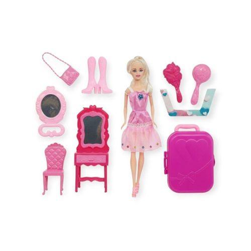 Anlily Makyaj Seti ve Seyahat Bavullu Bebek Seti - 02454