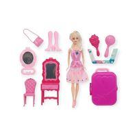 Anlily Makyaj Seti ve Seyahat Bavullu Bebek Seti - 02454