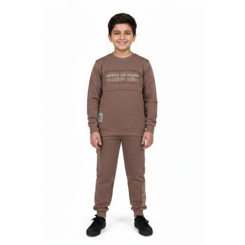 Erkek Çocuk Önü Baskılı Sweatshirt Ve Eşofman Alt Takım BGL-ST05248