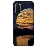 Lopard Samsung Galaxy S20 Uyumlu Kılıf Gece'S (49) Ultra Silikon Kılıf Ay Yansıması