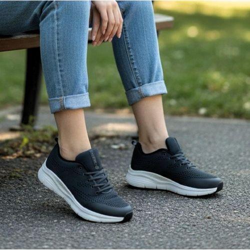 Bestof 231 Füme-Beyaz Fileli Fuspetli Spor Ayakkabı