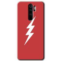 MRCİLETİSİM Xiaomi Redmi Note 8 Pro Kılıf Baskılı Kapak - Flash Logo + 5D Tam Kaplayan Cam