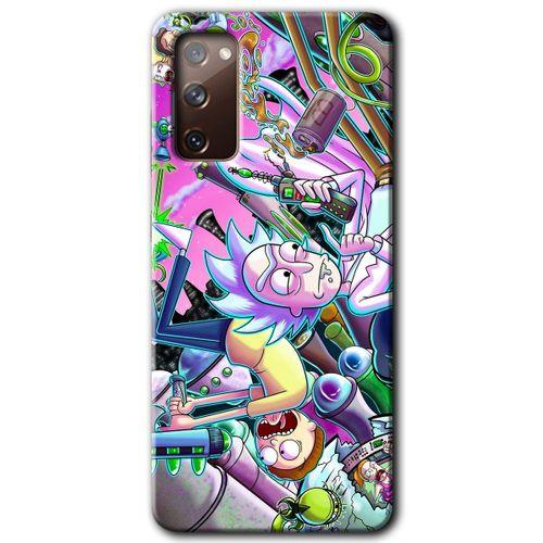 MRCİLETİSİM Samsung Galaxy S20 FE Kılıf Baskılı Kapak - Graffiti Çizgi Film + 5D Tam Kaplayan Cam