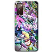 MRCİLETİSİM Samsung Galaxy S20 FE Kılıf Baskılı Kapak - Graffiti Çizgi Film + 5D Tam Kaplayan Cam