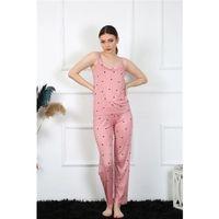 Kadın İp Askılı Somon Pijama Takım