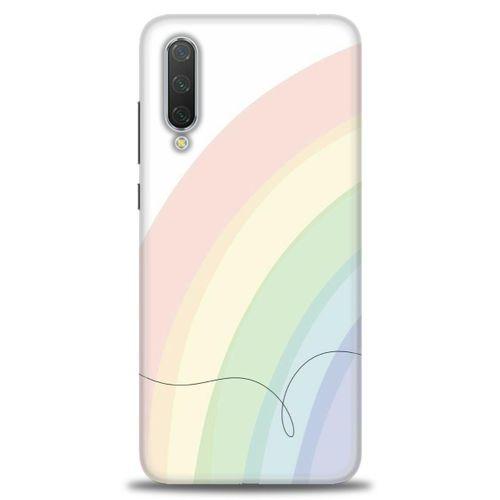 Xiaomi Mi 9 SE Kılıf HD Baskılı Kılıf - Soft Gökkuşağı + Tam Ekran Koruyucu