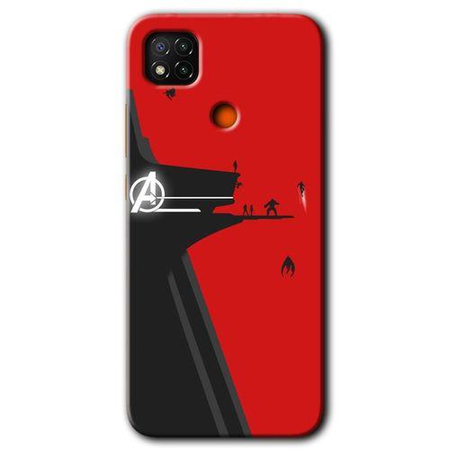 Xiaomi Redmi 9c Kılıf HD Desen Baskılı Arka Kapak + Temperli Cam - Avengers Tower
