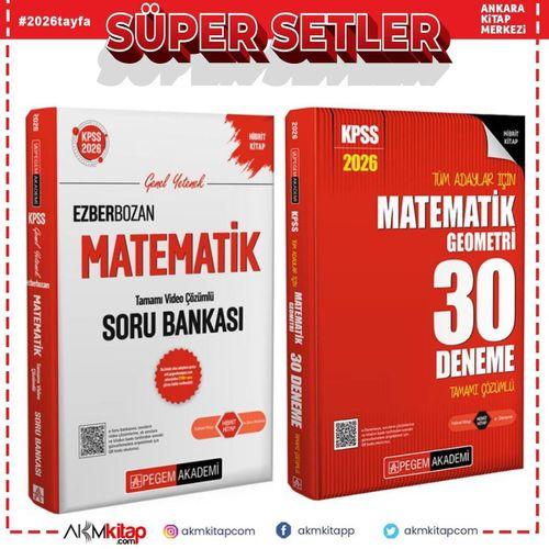 Pegem Yayınları 2026 KPSS Matematik Soru Bankası ve Deneme Seti 2 Kitap