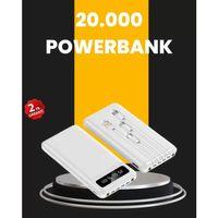 Led Işıklı 20.000mah Powerbank Lcd Gösterge Dahili Çoklu Kablo
