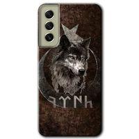 MRCİLETİSİM Samsung Galaxy S21 FE Kılıf Baskılı Kapak - Bozkurt Göktürk + 5D Tam Kaplayan Cam