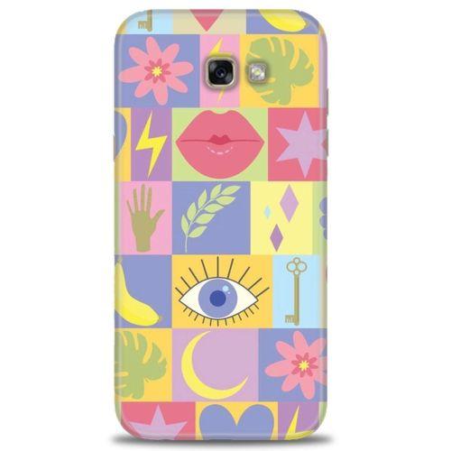 Samsung Galaxy A7 2017 / A720 Kılıf HD Baskılı Kılıf - Tek Göz + Tam Ekran Koruyucu