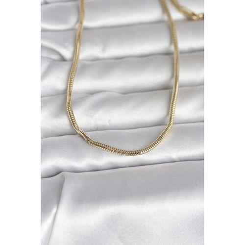 CM 14K Gold Renk Yılan Zincir Model 60 cm Kadın Kolye