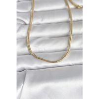 CM 14K Gold Renk Yılan Zincir Model 60 cm Kadın Kolye